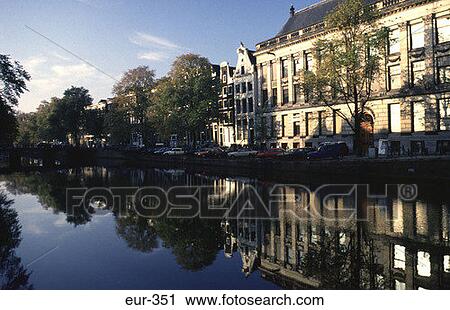 Victorian Buildings beside Canal Amsterdam Holland View Large Photo Image Stock Image - Victorian Buildings beside Canal Amsterdam Holland. Fotosearch