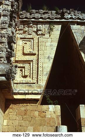 Stock Photo - Aztec Frieze Teotihuacan Mexico. Fotosearch