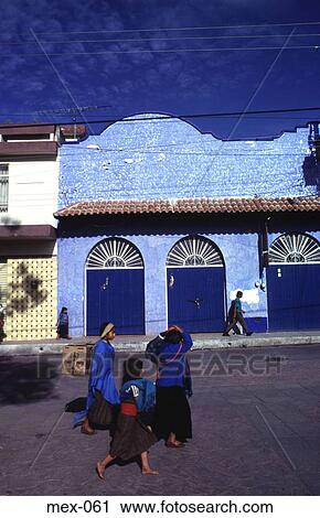 Blue Building San Christobal de las Casas Mexico View Large Photo Image Stock Image - Blue Building San Christobal de las Casas Mexico. Fotosearch