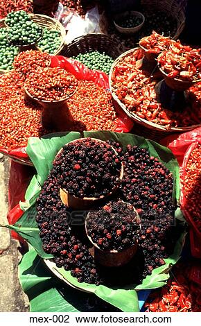 Display of Blackberries and Chillies Mexico View Large Photo Image Stock Image - Display of Blackberries and Chillies Mexico. Fotosearch
