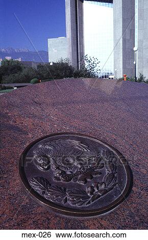 Stock Photograph - Emblem Gran Plaza Monterrey Mexico. Fotosearch