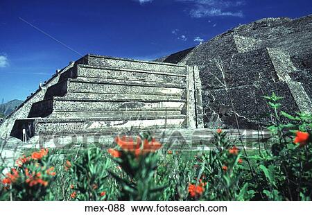 Pyramid of the Moon Mexico View Large Photo Image Stock Photo - Pyramid of the Moon Mexico. Fotosearch