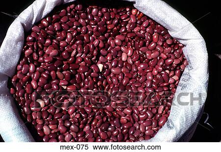 Stock Photography - Sack of Red Beans Mexico. Fotosearch