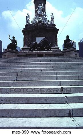 Steps to El Angel Column Mexico City View Large Photo Image Stock Image - Steps to El Angel Column Mexico City. Fotosearch