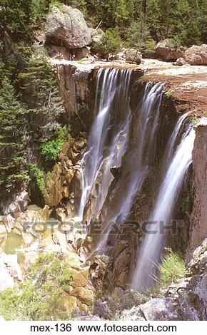 Stock Photograph - Waterfall in Rain Forest Mexico. Fotosearch