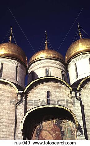 Golden Domes at the Cathedral of Assumption View Large Photo Image Stock Photo - Golden Domes at the Cathedral of Assumption. Fotosearch
