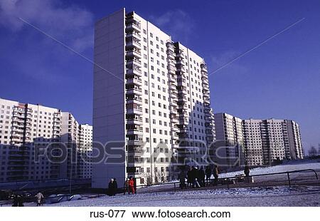 Stock Photo - High Rise Housing in Moscow. Fotosearch