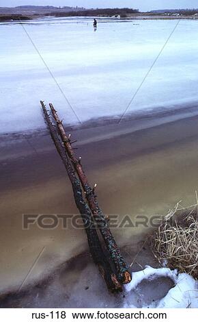 Log Bridge onto Frozen Lake View Large Photo Image Stock Photo - Log Bridge onto Frozen Lake. Fotosearch