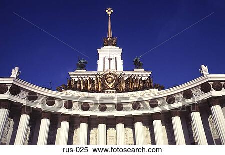 Pavilion at Vdnkh Moscow View Large Photo Image Stock Photography - Pavilion at Vdnkh Moscow. Fotosearch