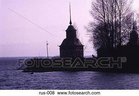 Stock Photo - Silhouette of Ornate Pavilion St Petersburg. Fotosearch