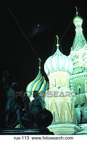 St Basils Cathedral at Night Moscow View Large Photo Image Stock Image - St Basils Cathedral at Night Moscow. Fotosearch