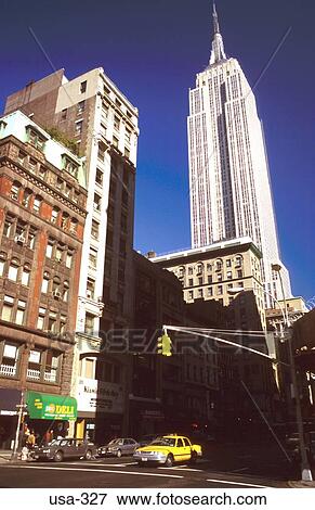 5th Avenue and Empire State Building New York USA View Large Photo Image Stock Photo - 5th Avenue and Empire State Building New York USA. Fotosearch