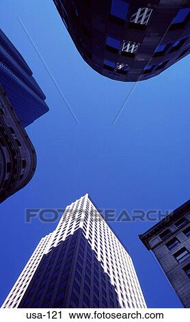 Stock Image - Abstract View of Boston Financial District USA. Fotosearch