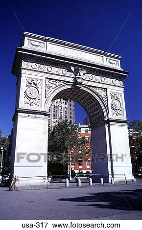 Arch at Washington Square Greenwich Village New York View Large Photo Image Stock Photo - Arch at Washington Square Greenwich Village New York. Fotosearch