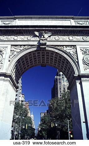 Arch at Washington Square Greenwich Village New York View Large Photo Image Stock Photo - Arch at Washington Square Greenwich Village New York. Fotosearch