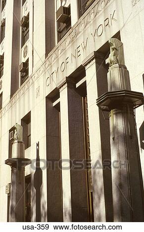 Stock Photo - Art Deco Building Facade New York City USA. Fotosearch
