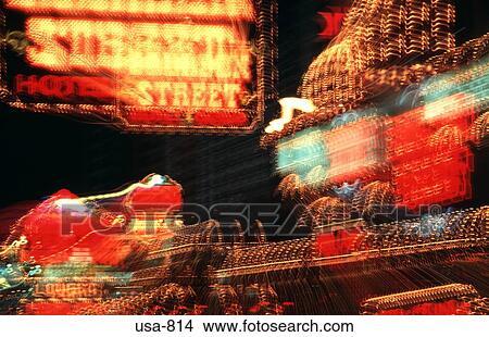 Blurred Casino Illuminations at Night Las Vegas View Large Photo Image Picture - Blurred Casino Illuminations at Night Las Vegas. Fotosearch