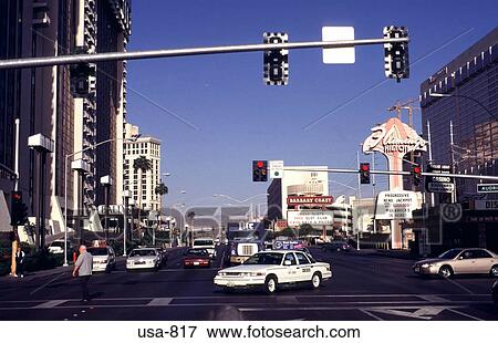 Busy Las Vegas Street View Large Photo Image Stock Photo - Busy Las Vegas Street. Fotosearch
