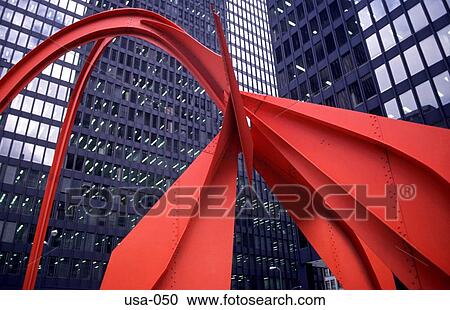 Calder Stabile Sculpture (alternate) Chicago View Large Photo Image Stock Image - Calder Stabile Sculpture (alternate) Chicago. Fotosearch