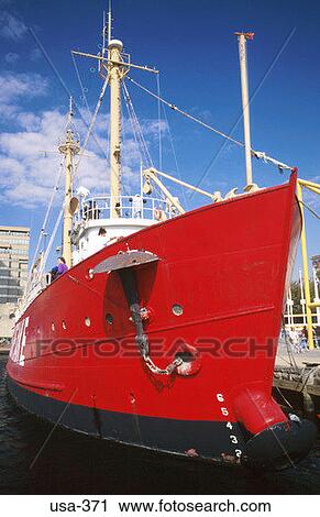 Stock Image - Chesapeake Lightship Baltimore Maryland USA. Fotosearch
