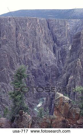Stock Photo - Cliff Side Black Canyon Colorado. Fotosearch