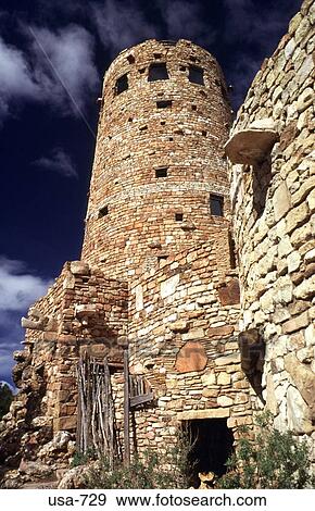 Stock Photo - Desert View Tower Grand Canyon Arizona. Fotosearch