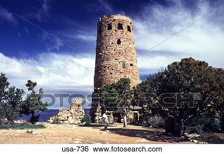 Desert View Tower Grand Canyon Arizona View Large Photo Image Stock Photograph - Desert View Tower Grand Canyon Arizona. Fotosearch