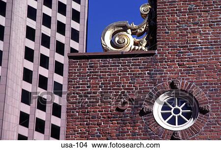 Detail of Facade of Old State House Boston USA View Large Photo Image Picture - Detail of Facade of Old State House Boston USA. Fotosearch