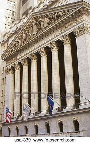 Stock Photo - Facade of New York Stock Exchange USA. Fotosearch