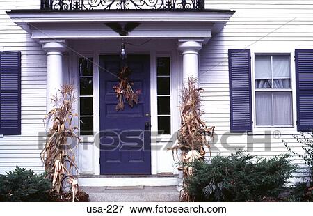 Facade of White Timber House Lyme New Hampshire View Large Photo Image Stock Photo - Facade of White Timber House Lyme New Hampshire. Fotosearch