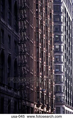 Fire Escapes down Tall Building Chicago View Large Photo Image Stock Photography - Fire Escapes down Tall Building Chicago. Fotosearch