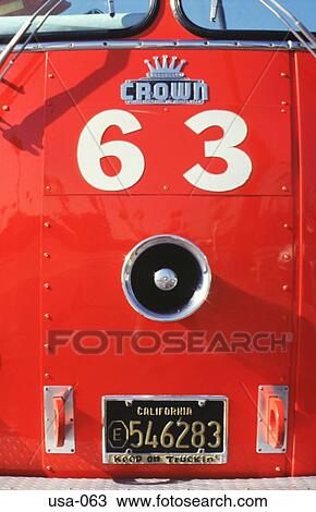 Front of Red Fire Engine Los Angeles USA View Large Photo Image Stock Image - Front of Red Fire Engine Los Angeles USA. Fotosearch