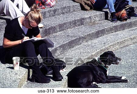 Girl and Dog on Steps Greenwich Village New York View Large Photo Image Stock Image - Girl and Dog on Steps Greenwich Village New York. Fotosearch