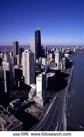 Hancock Tower on the Waterfront Chicago View Large Photo Image Stock Photograph - Hancock Tower on the Waterfront Chicago. Fotosearch