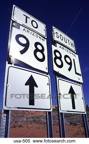Stock Photography - Highway Signs Arizona. Fotosearch