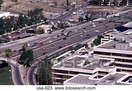 Highway Traffic in Los Angeles USA View Large Photo Image Stock Image - Highway Traffic in Los Angeles USA. Fotosearch
