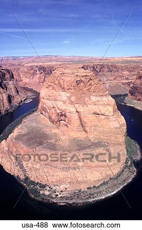 Horseshoe Bend Colorado River Page Arizona View Large Photo Image Stock Photo - Horseshoe Bend Colorado River Page Arizona. Fotosearch