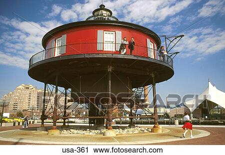 Stock Image - Lighthouse Baltimore Maryland USA. Fotosearch