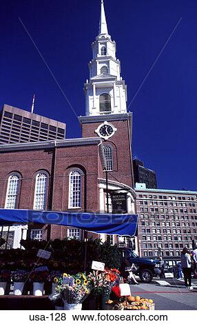 Stock Photo - Market Stall in Park Street Boston USA. Fotosearch