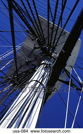 Mast and Rigging of USS Constitution Boston USA View Large Photo Image Picture - Mast and Rigging of USS Constitution Boston USA. Fotosearch