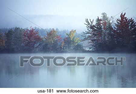 Morning Mist Lake Wakefield New Hampshire USA View Large Photo Image Stock Image - Morning Mist Lake Wakefield New Hampshire USA. Fotosearch