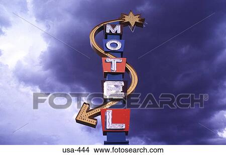 Picture - Motel Sign Route 160 Durango Colorado. Fotosearch