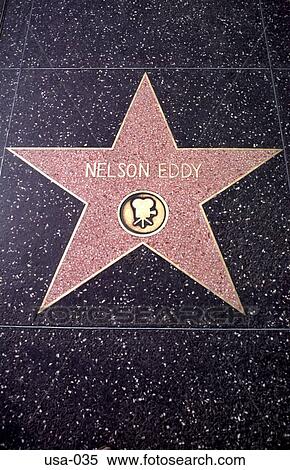 Stock Photography - Nelson Eddy Pavement Star Hollywood Boulevard. Fotosearch