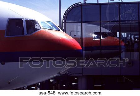 Nose of United Airlines DC-10 O'Hare Airport Chicago View Large Photo Image Stock Photo - Nose of United Airlines DC-10 O'Hare Airport Chicago. Fotosearch