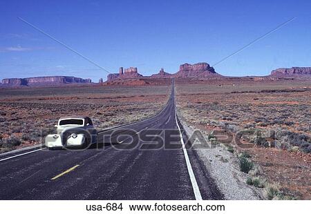 Old Car on Highway Arizona View Large Photo Image Picture - Old Car on Highway Arizona. Fotosearch