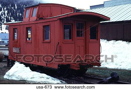Stock Image - Old Railroad Car Colorado. Fotosearch