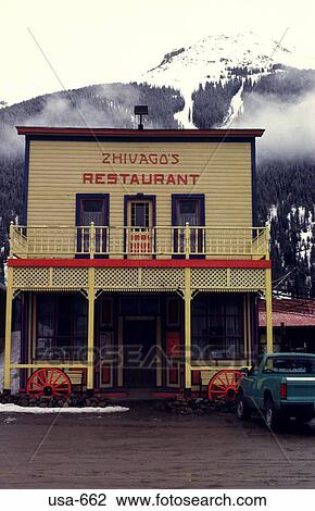 Stock Image - Old West Style Restaurant Colorado. Fotosearch