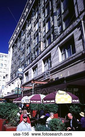 Outdoor Cafe Boston America USA View Large Photo Image Stock Photograph - Outdoor Cafe Boston America USA. Fotosearch