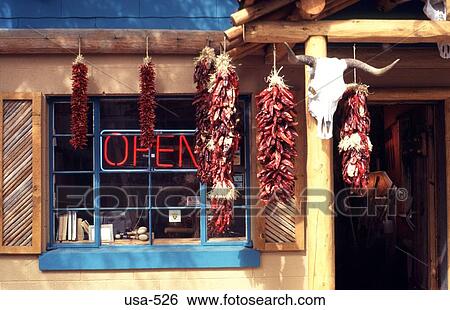Stock Photograph - Painted Wooden Shop Sadona Arizona. Fotosearch