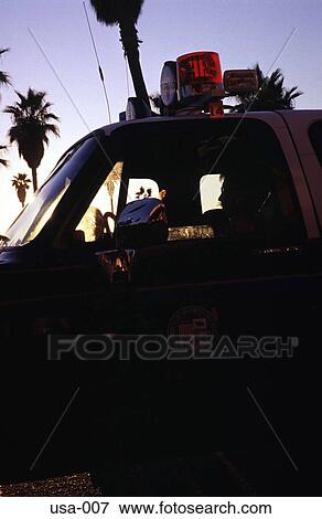 Stock Photo - Patrol car Los Angeles USA. Fotosearch